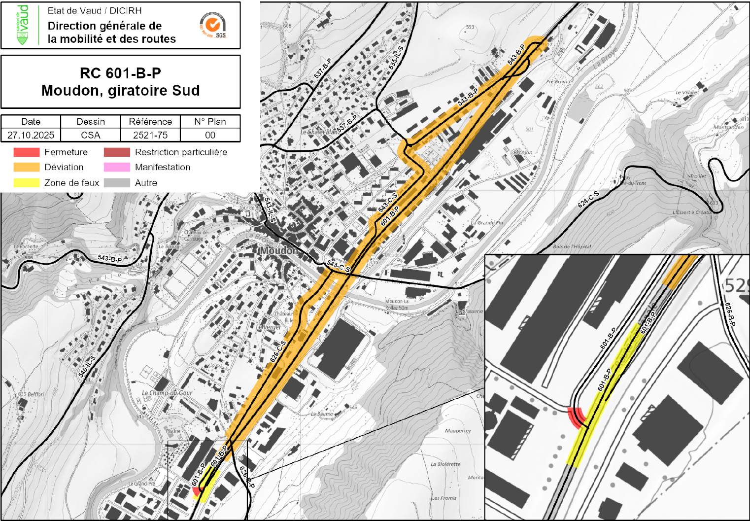 Jonction Sud - création d’un giratoire au Sud de Moudon